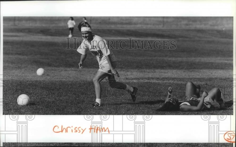 1991 Press Photo East Valley girls soccer squad player, Chrissy Ham - sps03318 - Historic Images