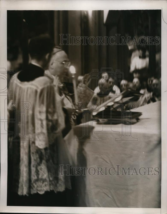 1939 Press Photo New York Rev. Francis Joseph Spellman St. Patrick's NYC - Historic Images