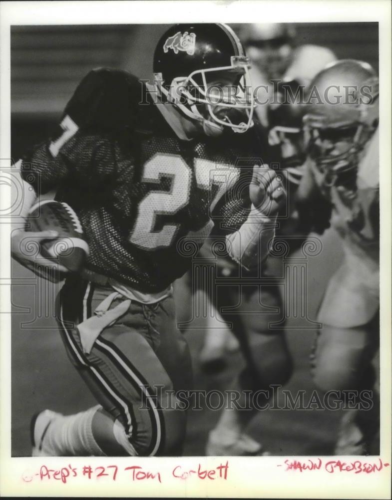 1986 Press Photo Football player Tom Corbett, #27 - sps03429 - Historic Images