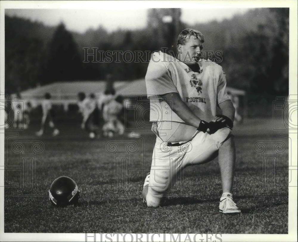 1992 Press Photo Prep Athlete of the Week, football lineman, Tim Hanshaw - Historic Images