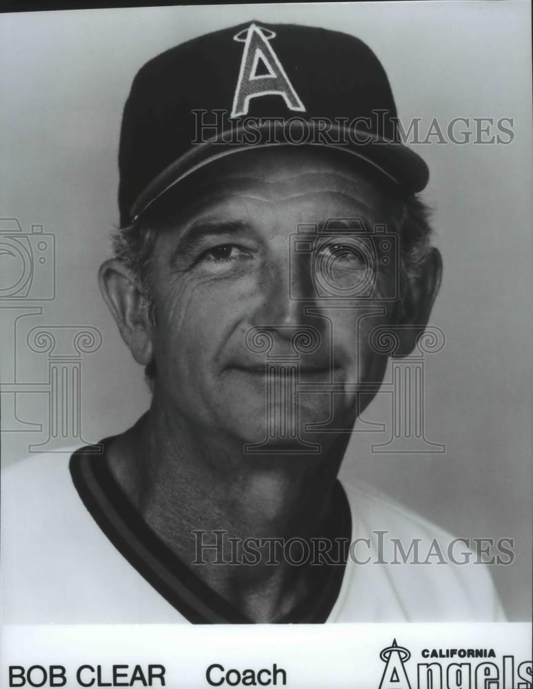 1984 Press Photo California Angels baseball coach, Bob Clear - sps03418 - Historic Images