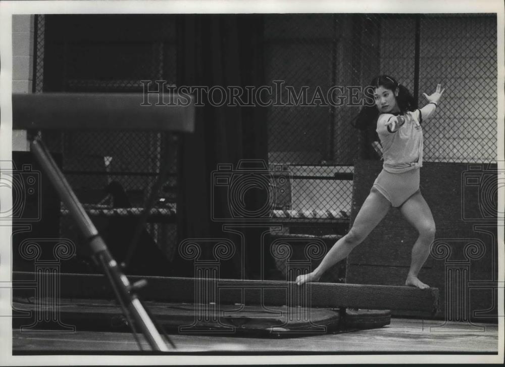 1980 Press Photo Gymnast, Kerre Kanegae - sps03008 - Historic Images