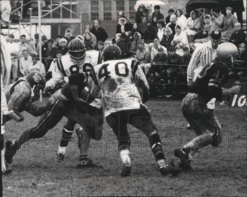 1968 Press Photo High school football players in action during a game - sps03115 - Historic Images