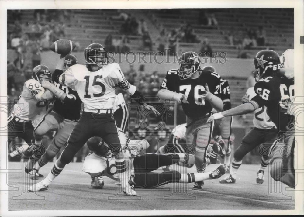 1978 Press Photo Dave Frigaard-High School Football Quarterback Passing Ball - Historic Images