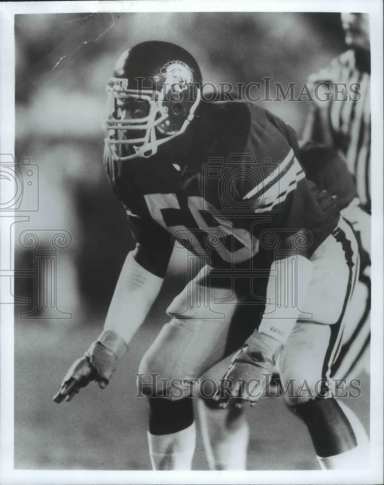 1992 Press Photo University of Southern California football player,Marcus Cotton - Historic Images