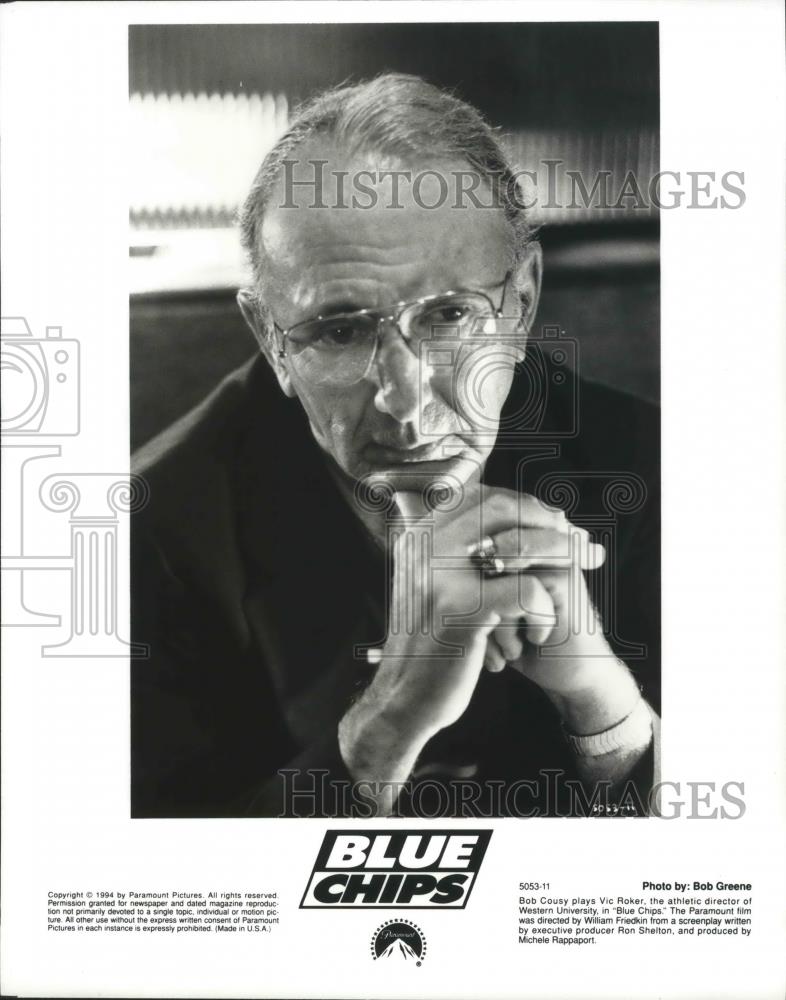 1994 Press Photo Bob Cousy plays Vic Roker, the athletic director in Blue Chips - Historic Images