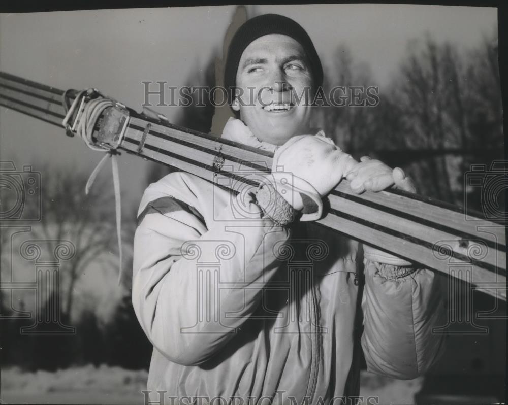 1956 Press Photo Skier, Joe Young - sps03024 - Historic Images