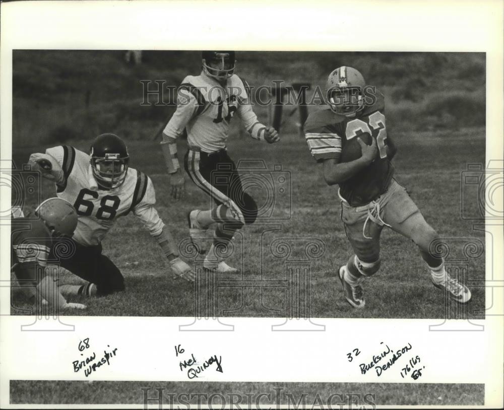 1981 Press Photo Players during Odessa high school football action - sps03123 - Historic Images