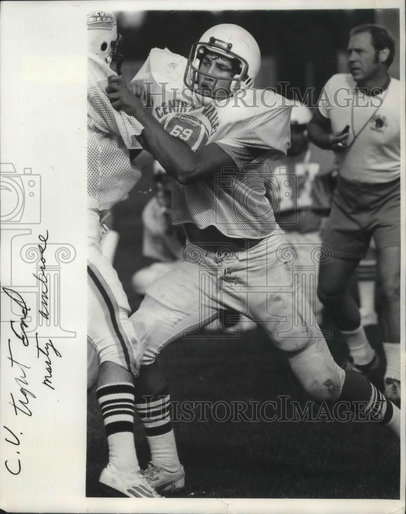 1992 Press Photo C.V Football, tight end, Marty Amrbose - sps03396 - Historic Images