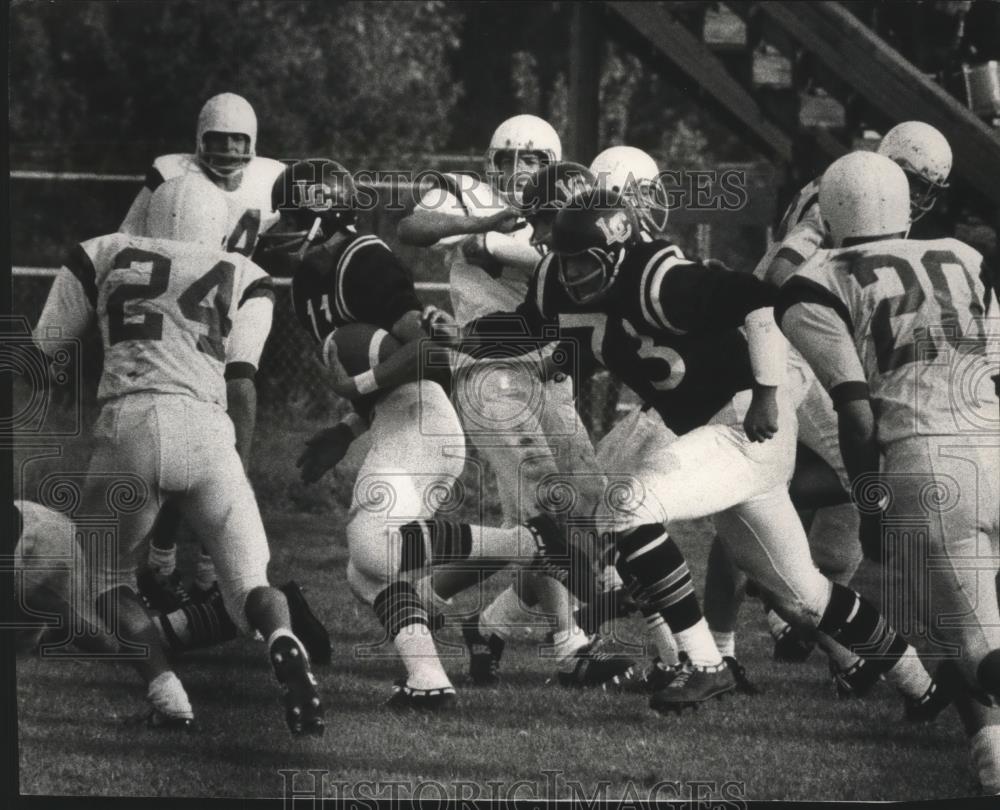 1966 Press Photo L.C. vs N.C local high school football action - sps03116 - Historic Images