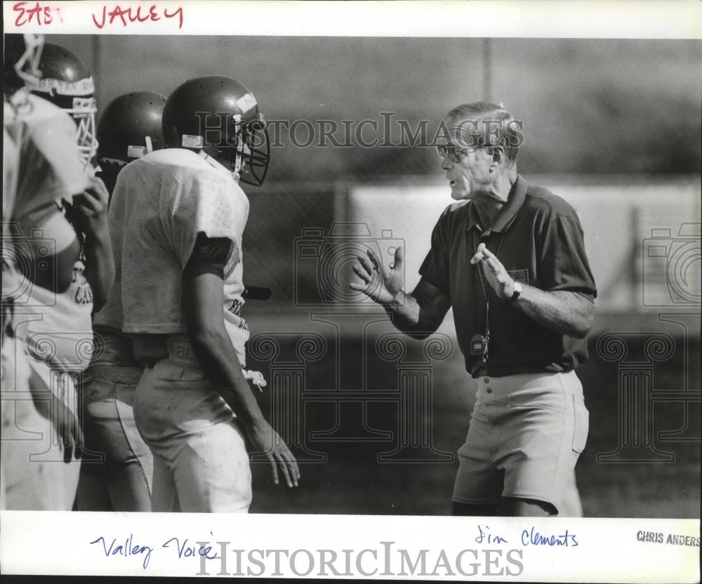 1992 Press Photo East Valley football coach, Jim Clements - sps02976 - Historic Images