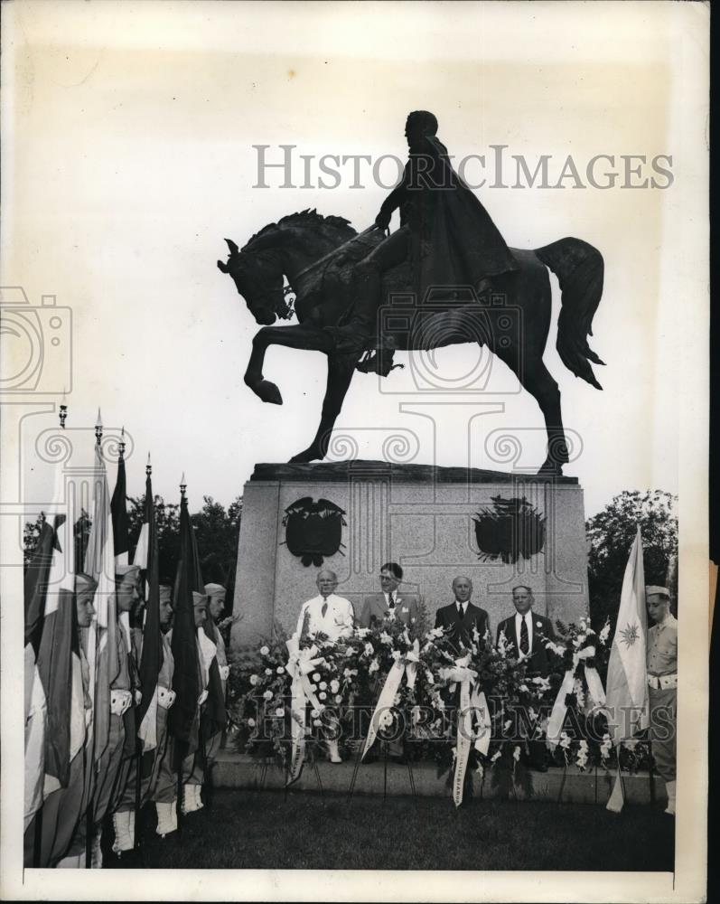 1942 Press Photo New York Pan American Society Bolivar Day ceremony NYC - Historic Images