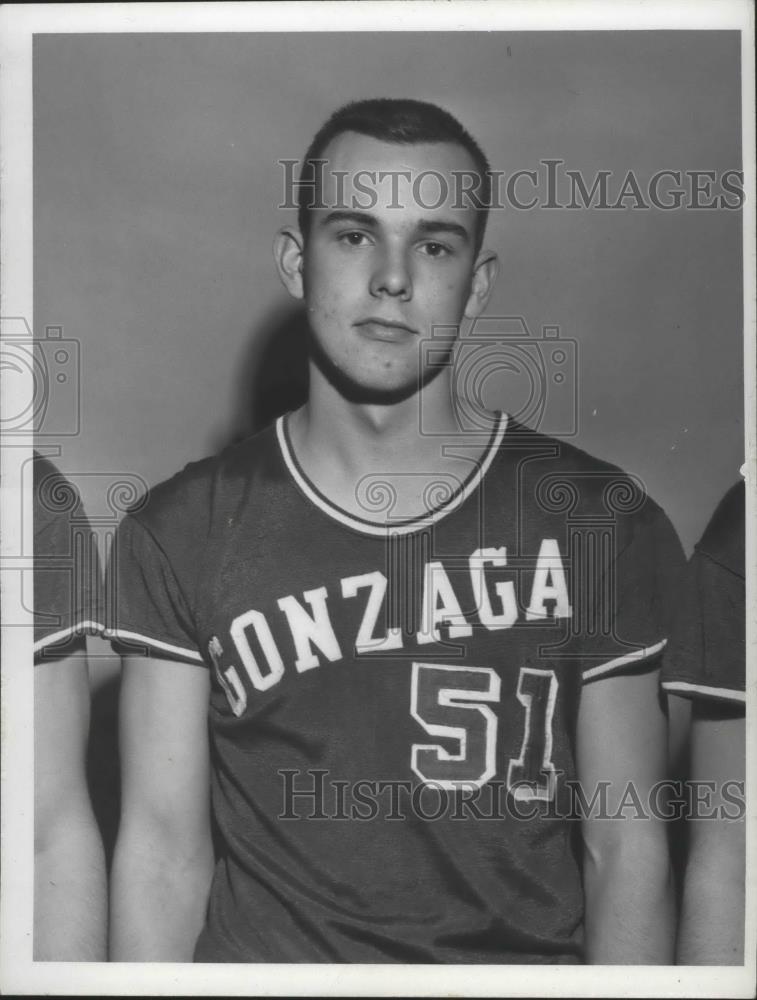 1961 Press Photo Gonzaga basketball player, Mike Cossette - sps03374 - Historic Images