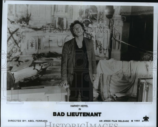 1993 Press Photo Harvey Keitel as a corrupt NYC detective in Bad Lieutenant - Historic Images
