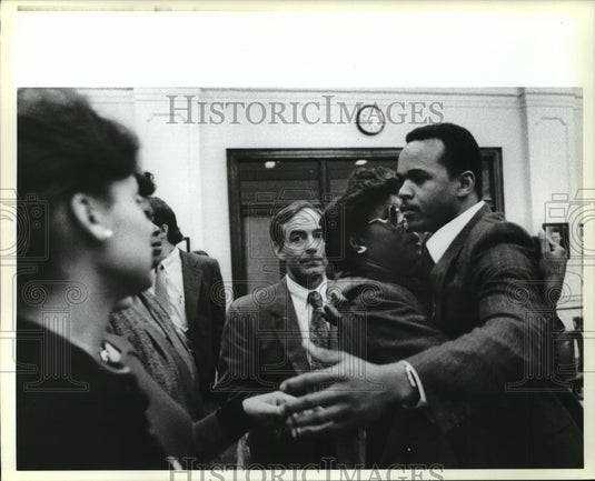 1987 Press Photo Green Bay Packer Football Player, Mossy Cade's Trial - Historic Images