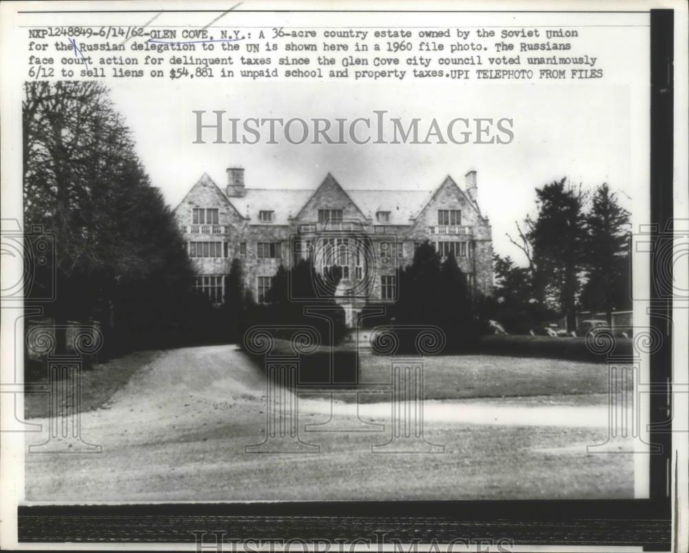 1962 Press Photo Country Estate ownby Soviet Union for Russian Delegation to UN - Historic Images