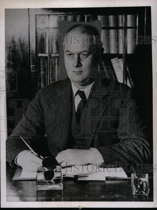 1937 Press Photo Sir Thomas Inskip, British Cabinet Minster of Defense - Historic Images