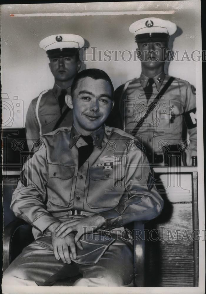 1954 Press Photo Corporal Edward S. Dickinson at Court Martial Trial, Washington - Historic Images