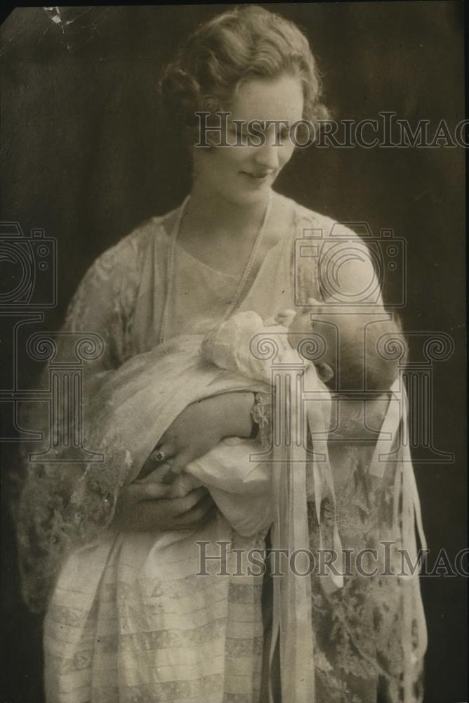 1926 Press Photo Lady Plunkett &amp; Infant Son Patrick - neo03971 - Historic Images