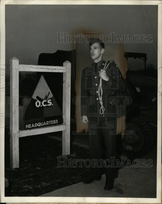 1942 Press Photo William Mitchell Armored Force Officer Candidate School - Historic Images
