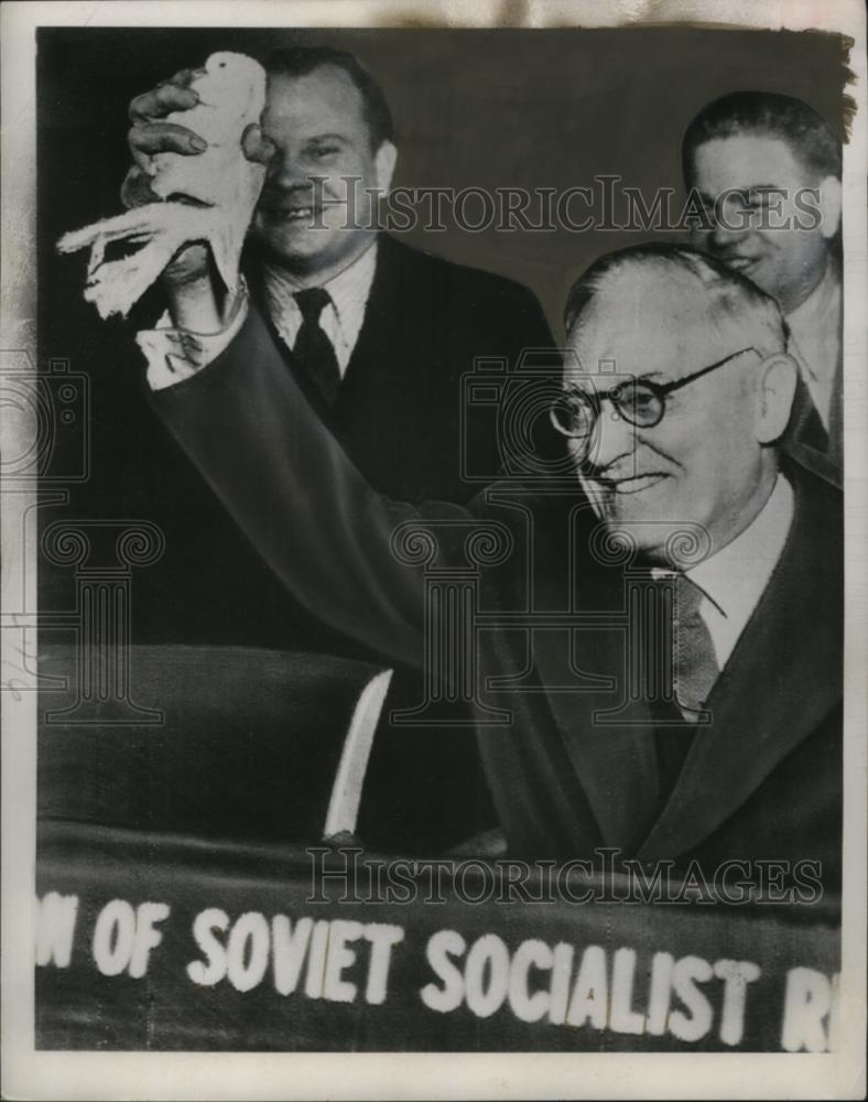 1952 Press Photo Andrei Y. Vishinsky at United Nations Assembly Meeting, Paris - Historic Images
