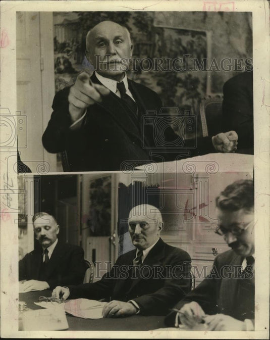 1941 Press Photo Premier Marshal Petain, Pierre Gaziot, Amd. Darlan & Yves - Historic Images