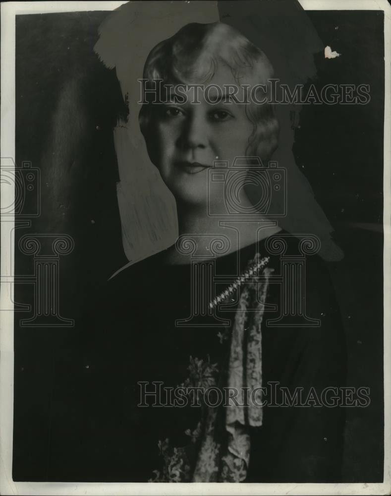 1929 Press Photo Mrs S.J. Whitemare wife of wealthy Kansas city, Mo Hotel Op - Historic Images