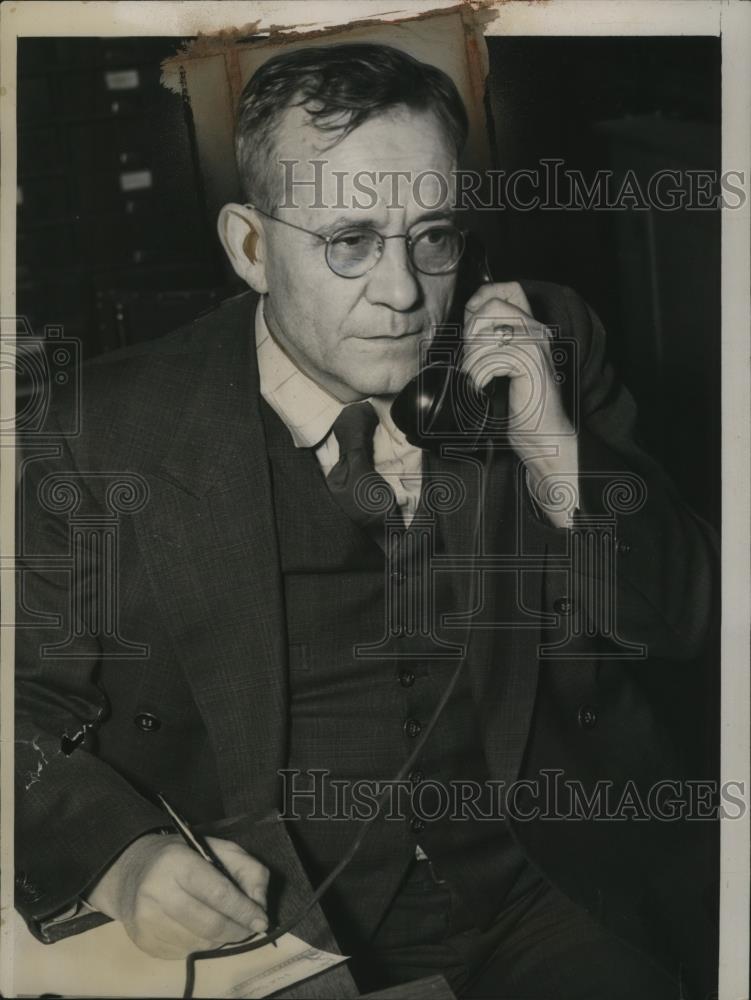 1940 Press Photo Lloyd Adams Judge Landis frees ball team  Cotton States League - Historic Images