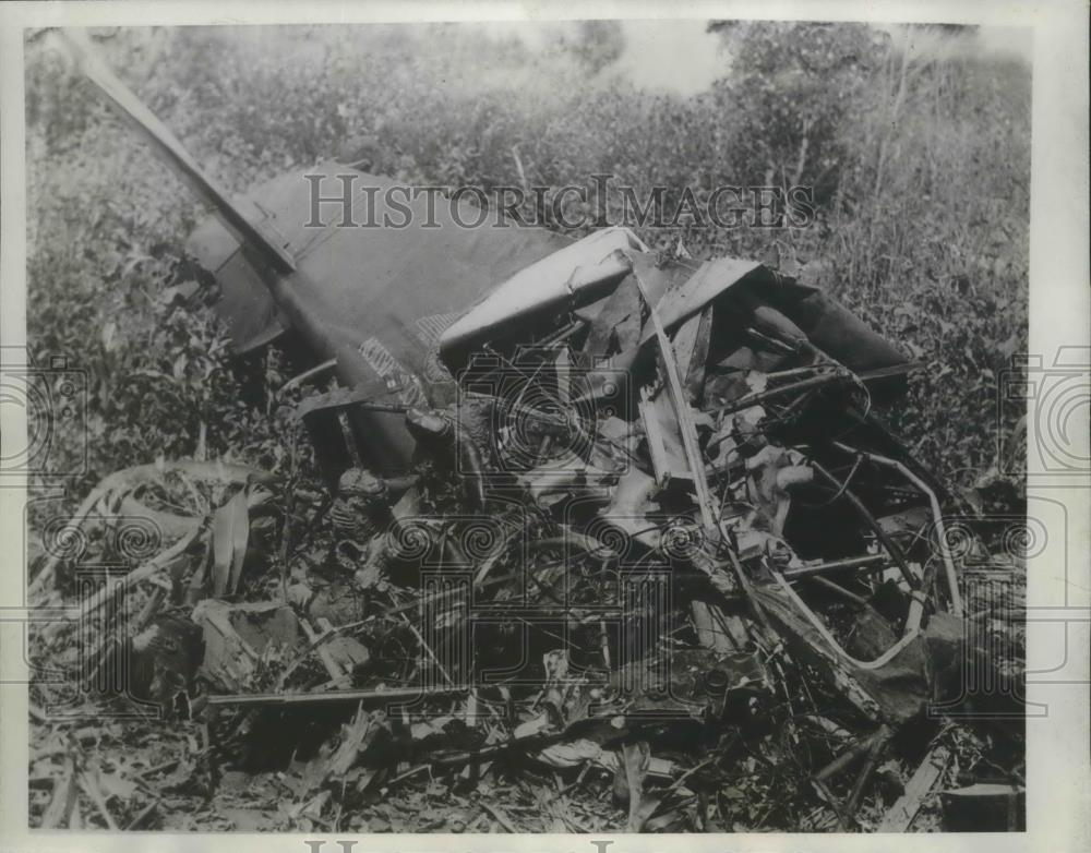 1934 Press Photo Wreckage of the Cessna Plan at Omaha Nebraska - nef65620 - Historic Images