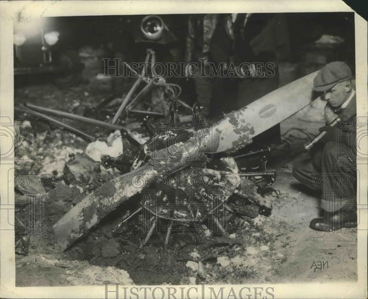 1930 Press Photo Wichita-Kansas City Plane Crashes at KC Airport Killing 5 - Historic Images