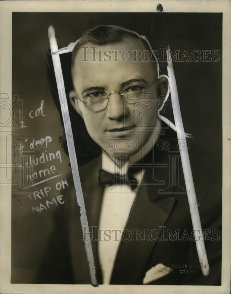 1928 Press Photo Everett E. Foster, KOA Radio, Denver, Colorado - neo05146 - Historic Images