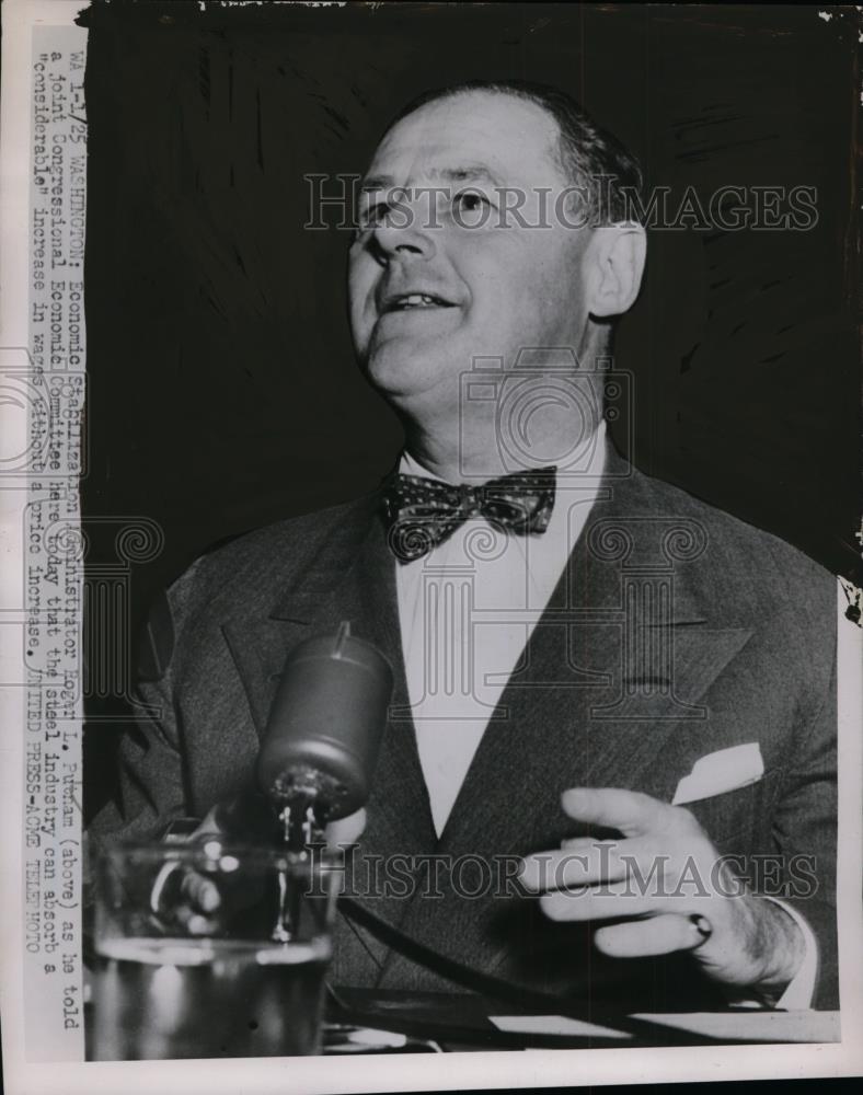 1925 Press Photo Economic Stabilization Administrator Roger Putnam in Washington - Historic Images
