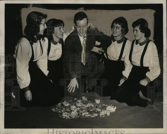 1949 Press Photo Polio Fund Collection at Shaker-Shaw Game, Ohio - neo03088 - Historic Images