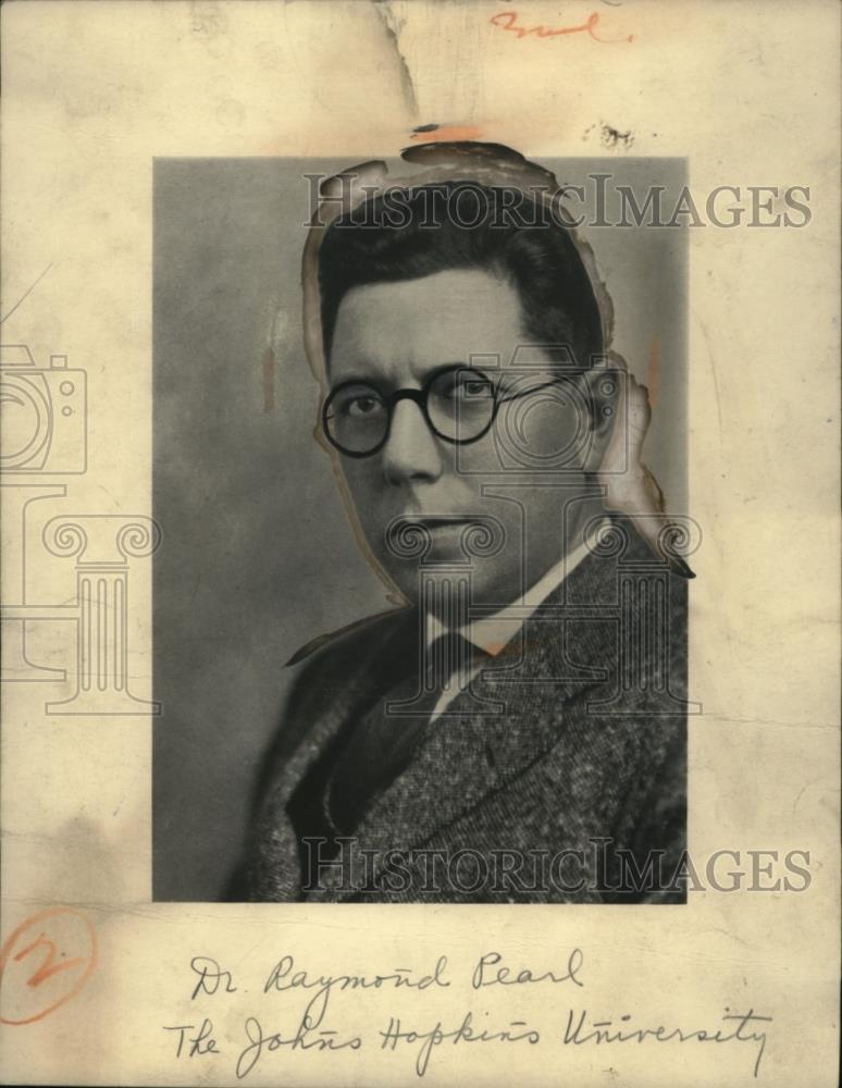 1926 Press Photo Dr. Raymond Pearl of John Hopkin&#39;s University - neo05145 - Historic Images
