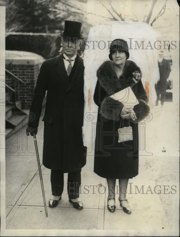 1929 Press Photo James W. Good & Wife at President Herbert Hoover Inauguration - Historic Images