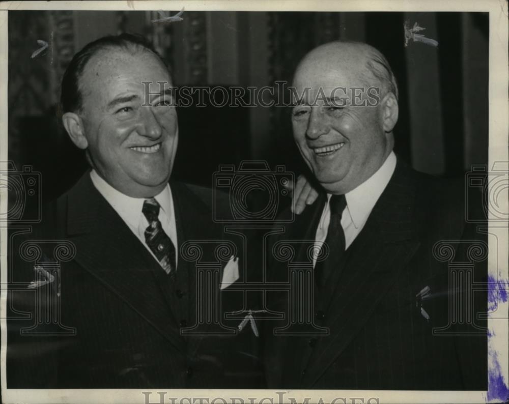 1937 Press Photo Rep Sam Rayburn(R) Received Congratulations From Rep O'Conner - Historic Images