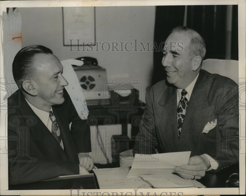 1948 Press Photo U.S. Secret Service Chiefs James J. Maloney, D.E. Baughman - Historic Images