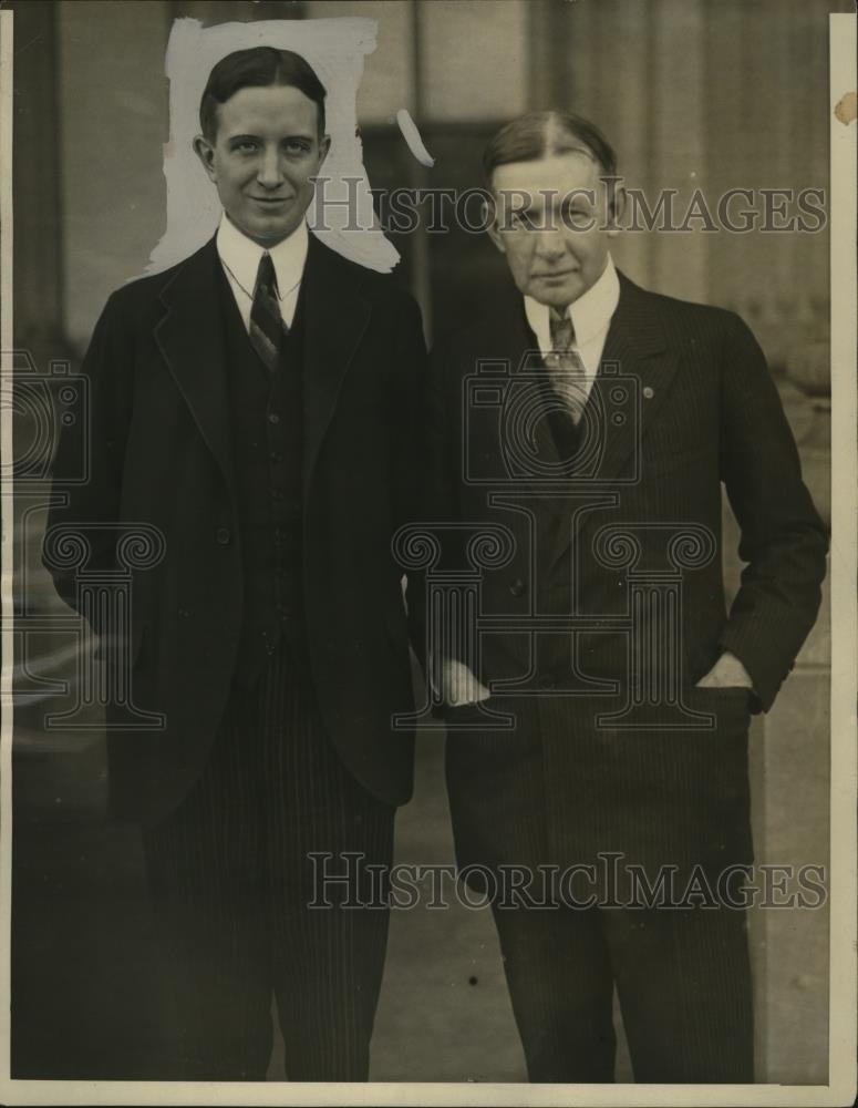 1926 Press Photo S. Parker Gilbert &amp; vice President Charles G. Dawes - neo06906 - Historic Images