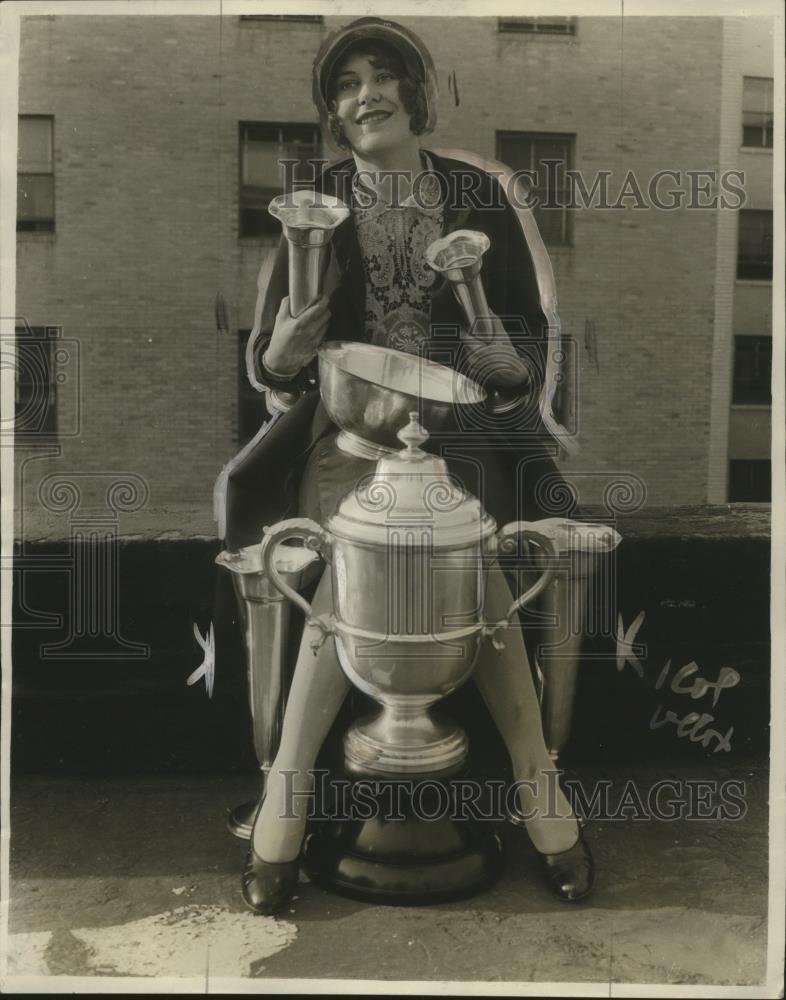 1927 Press Photo Lucille Fisher of Los Angeles, California - neo07225 - Historic Images