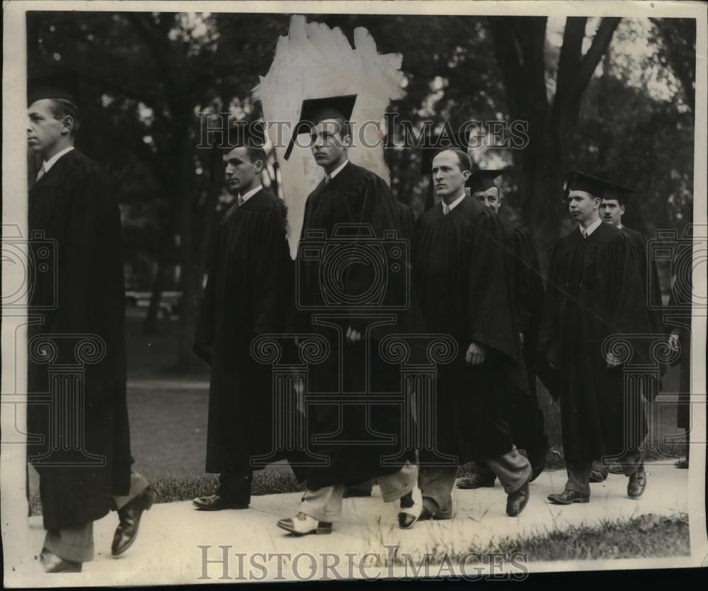 1928 Press Photo John Coolidge &amp; Stuart Barbour Graduating from Amherst College - Historic Images