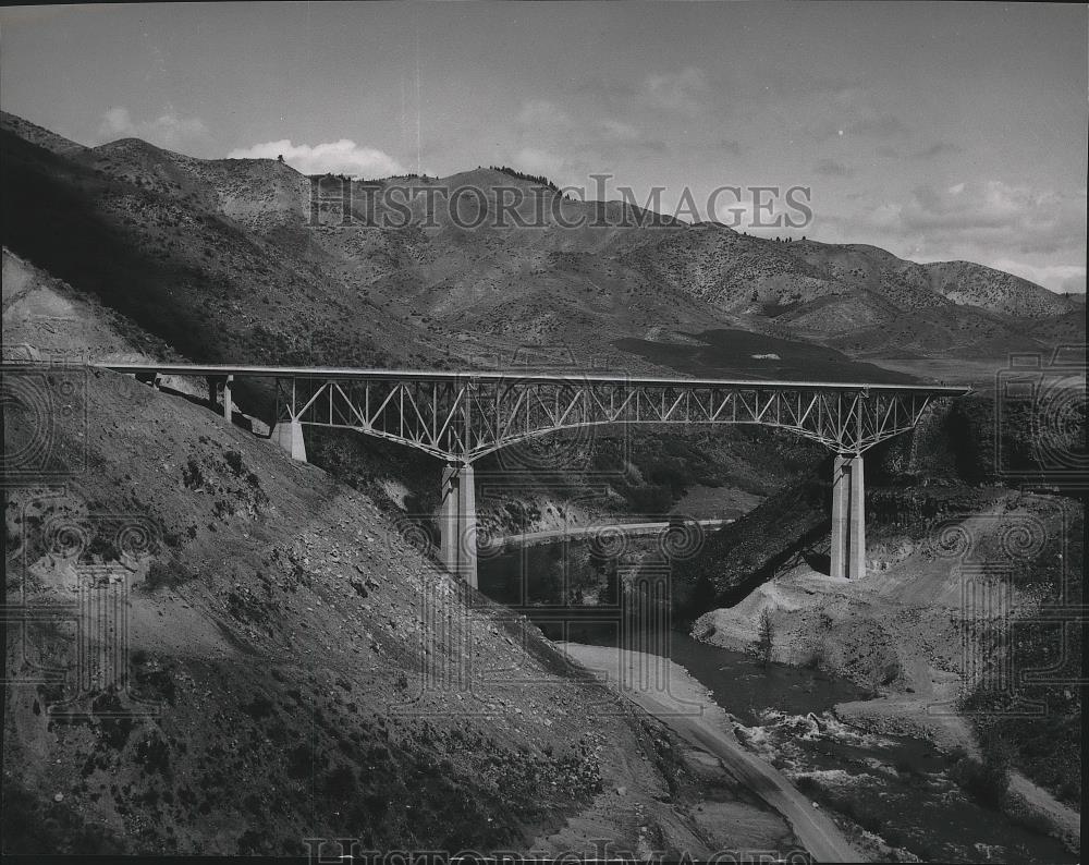 1956 Press Photo Mores Creek Bridge constructed by Corps of Engineers
