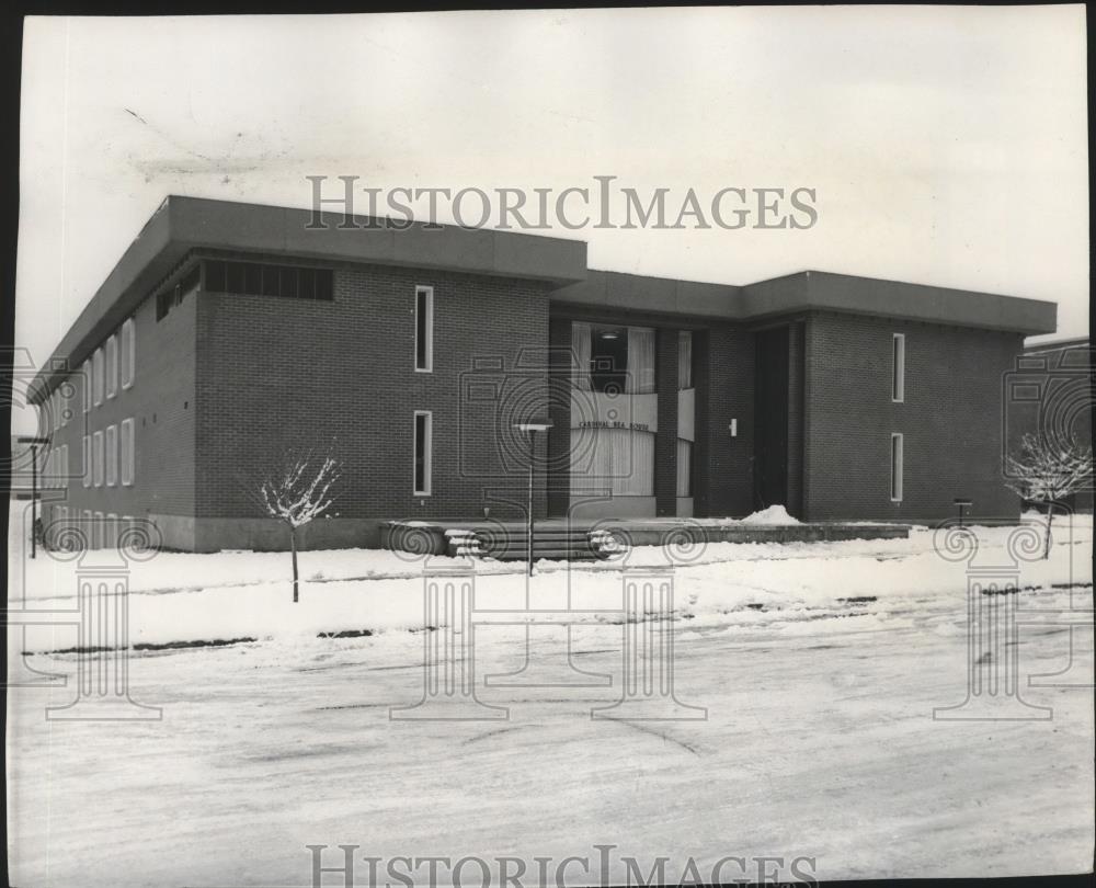1966 Press Photo Augustin Cardinal Bea House, Jesuit students-Gonzaga University - Historic Images