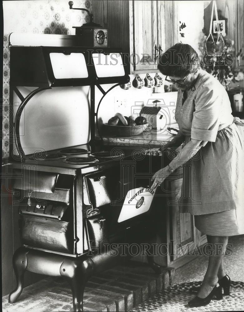 1979 Press Photo Woman uses stove in kitchen - spa47844 - Historic Images