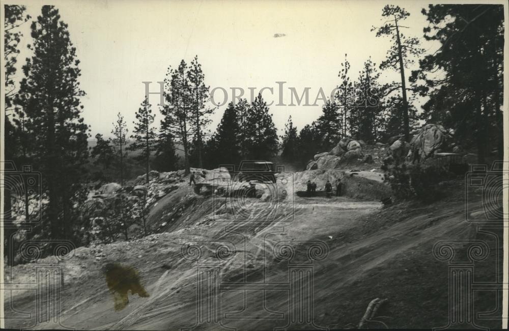 1930 Press Photo Spokane Highway Construction - spa55148 - Historic Images