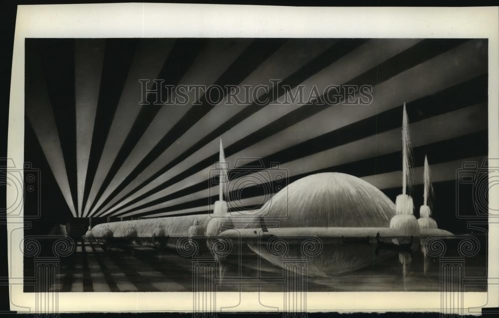 1934 Press Photo World&#39;s largest fountain featured in New World&#39;s Fair - Historic Images
