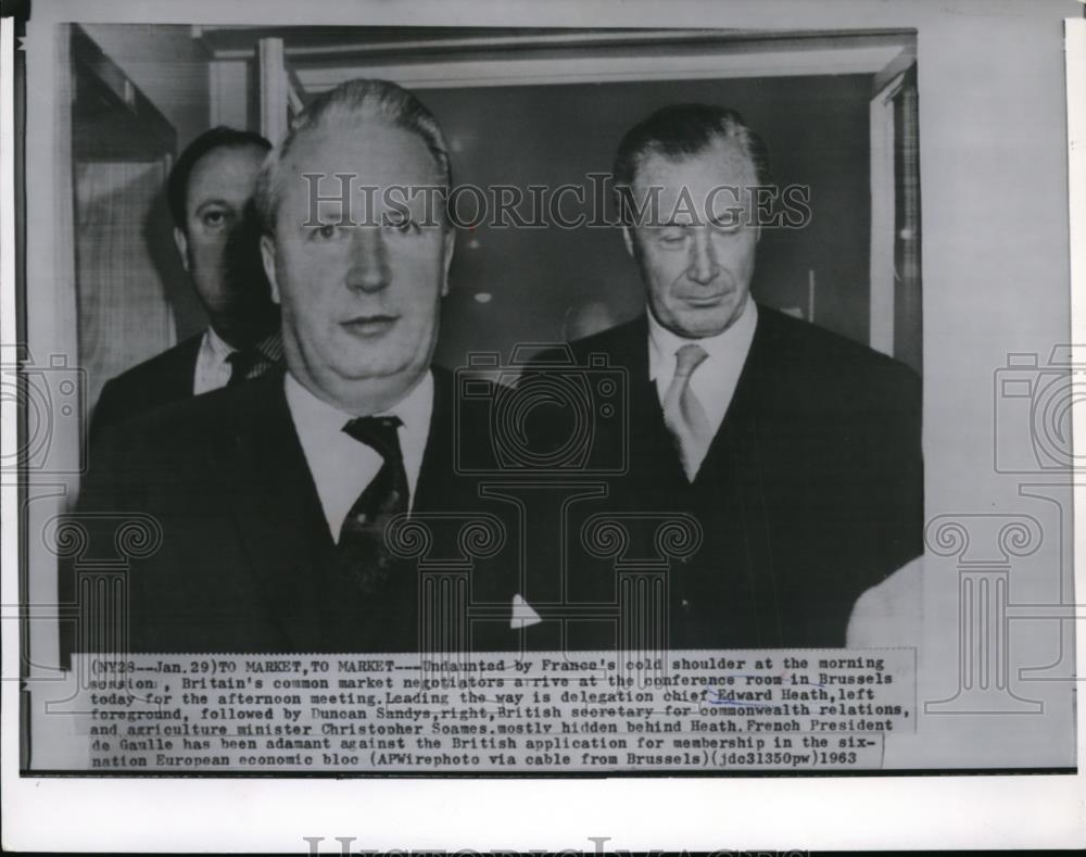 1963 Wire Photo Edward Heath at the conference room in Brussels - spw02998 - Historic Images