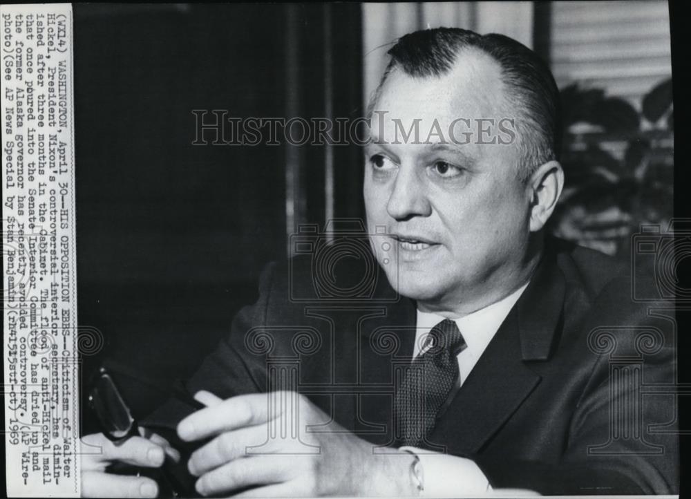 1969 Wire Photo Interior Secretary Walter Hickel - spw03203 - Historic Images