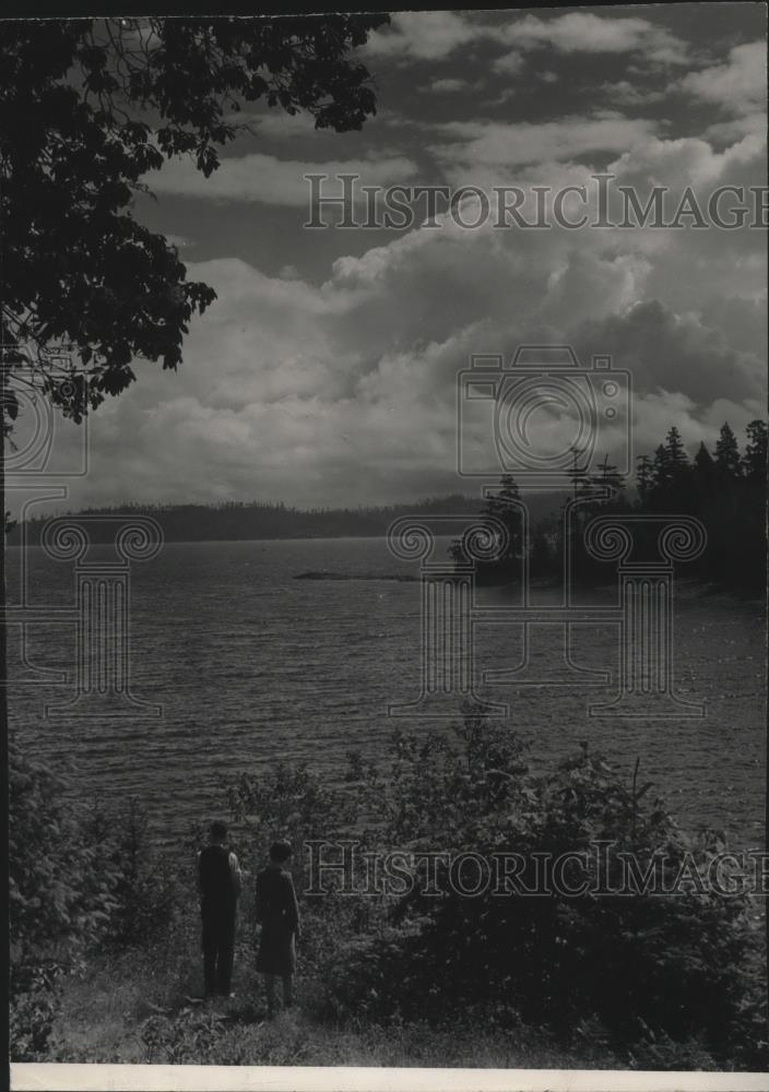Press Photo Sunset in Hood canal in western Washington - spa50000 - Historic Images