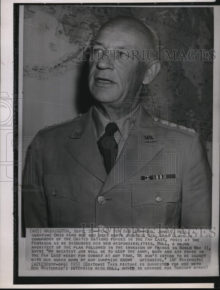 1953 Wire Photo General John E. Hull - spw03696 - Historic Images