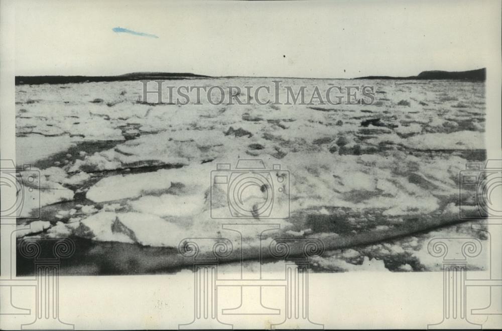 1928 Press Photo Ice encountered at Labrador Coast- Bremen Transatlantic Flight - Historic Images